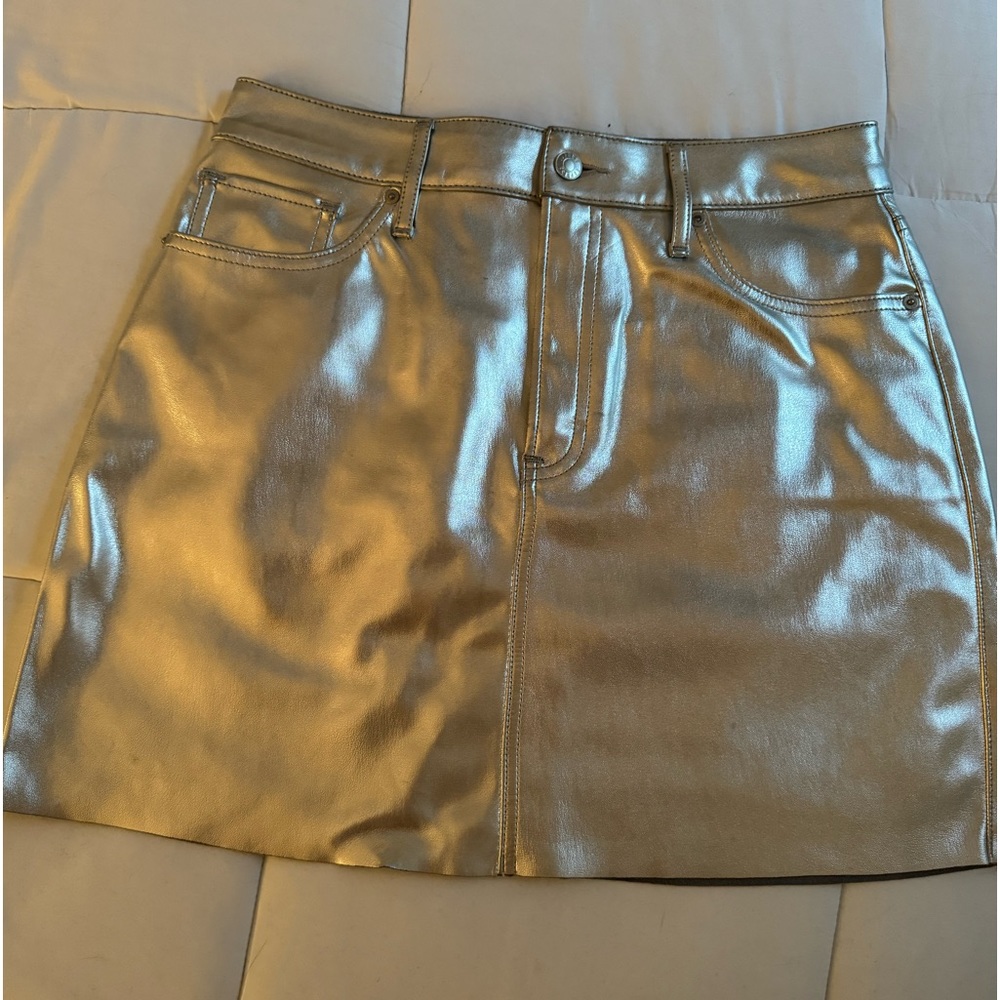 High Waisted Metallic Mini skirt - express size 6!